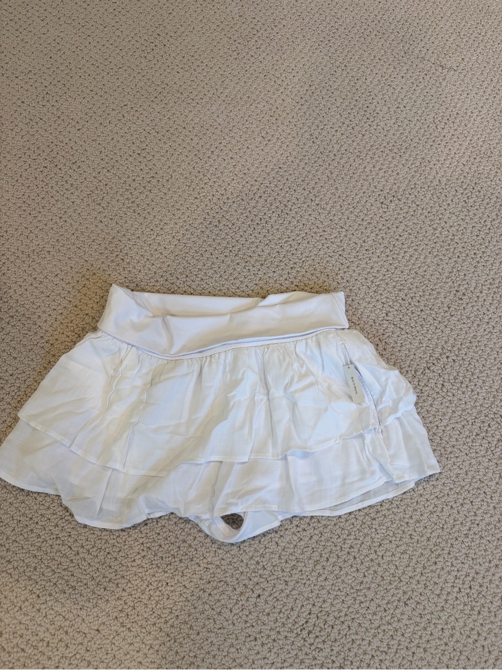 Hollister White Tiered Mini Skort